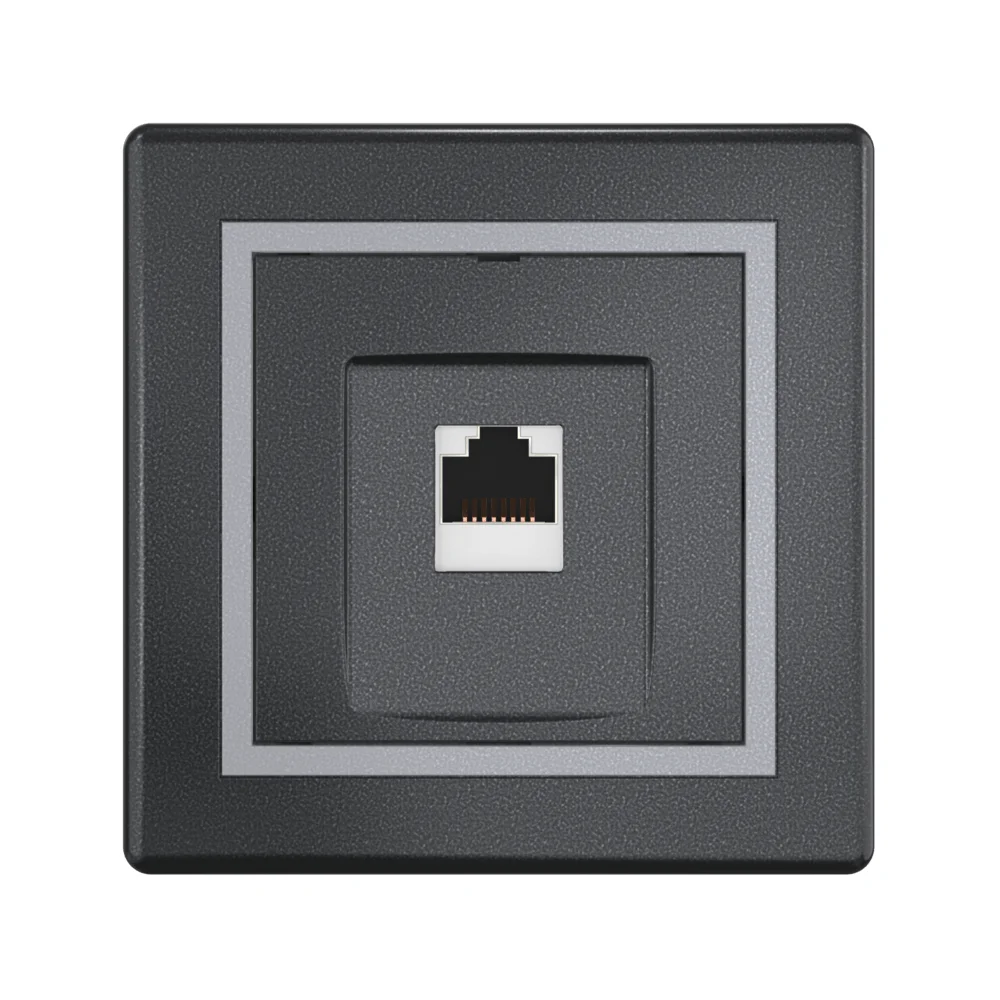 Розетка скрытой установки CADUCEUS ALING PRESTIGE компьютерная с модулем Keystone RJ45 8P8C - миниатюра 7