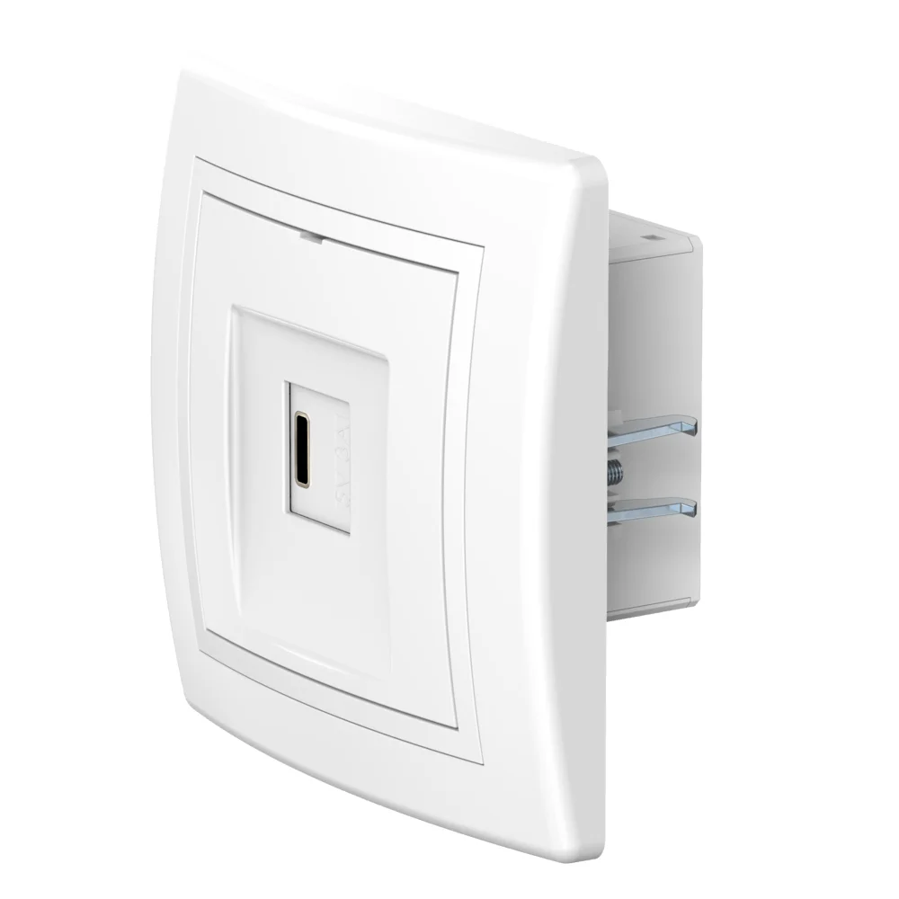 Розетка скрытой установки CADUCEUS ALING PRESTIGE USB, тип С, для зарядки 1-го устройства, 3А - изображение 1