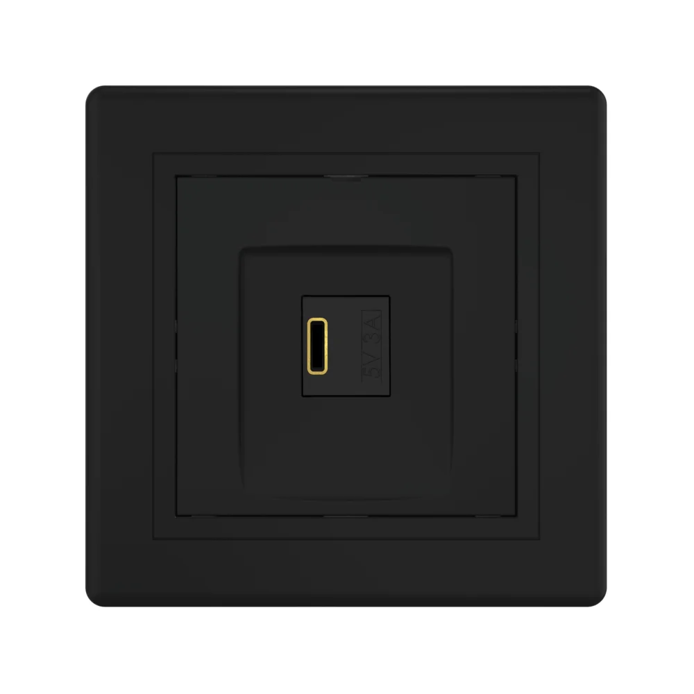 Розетка скрытой установки CADUCEUS ALING PRESTIGE USB, тип С, для зарядки 1-го устройства, 3А - миниатюра 5