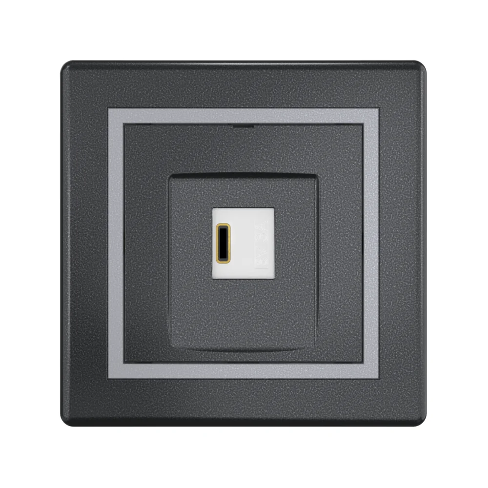 Розетка скрытой установки CADUCEUS ALING PRESTIGE USB, тип С, для зарядки 1-го устройства, 3А - миниатюра 6