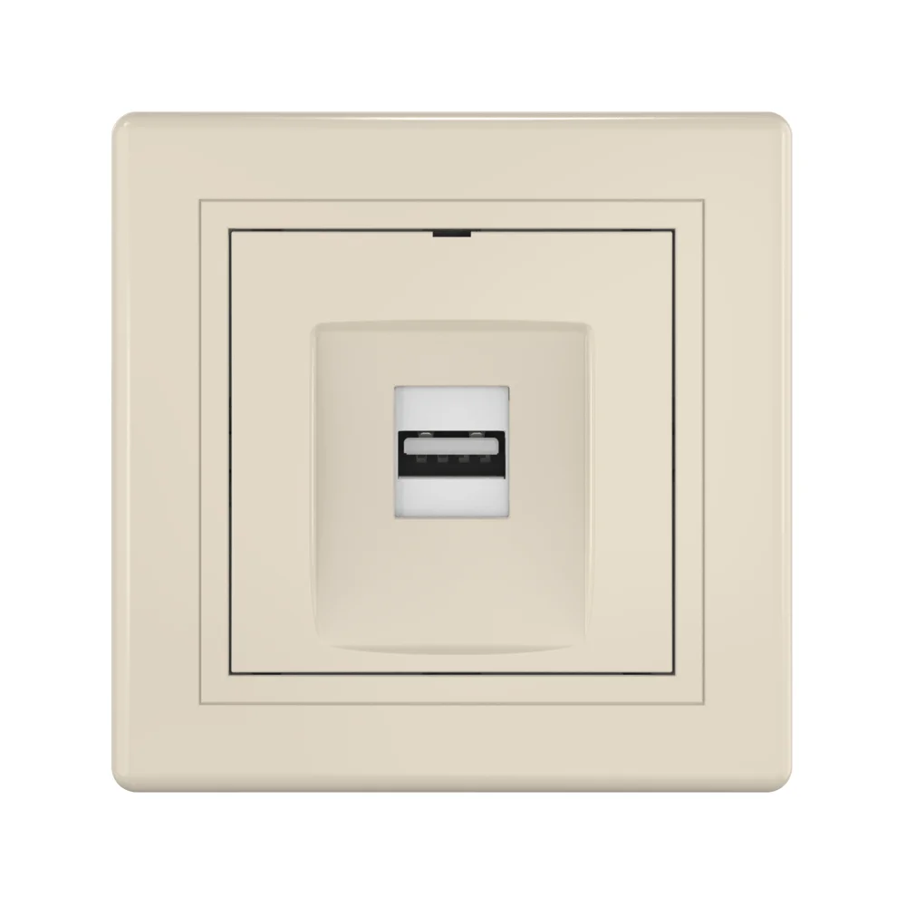 Розетка скрытой установки CADUCEUS ALING PRESTIGE с модулем Keystone USB 2.0 тип А-А, 250В~ - миниатюра 4