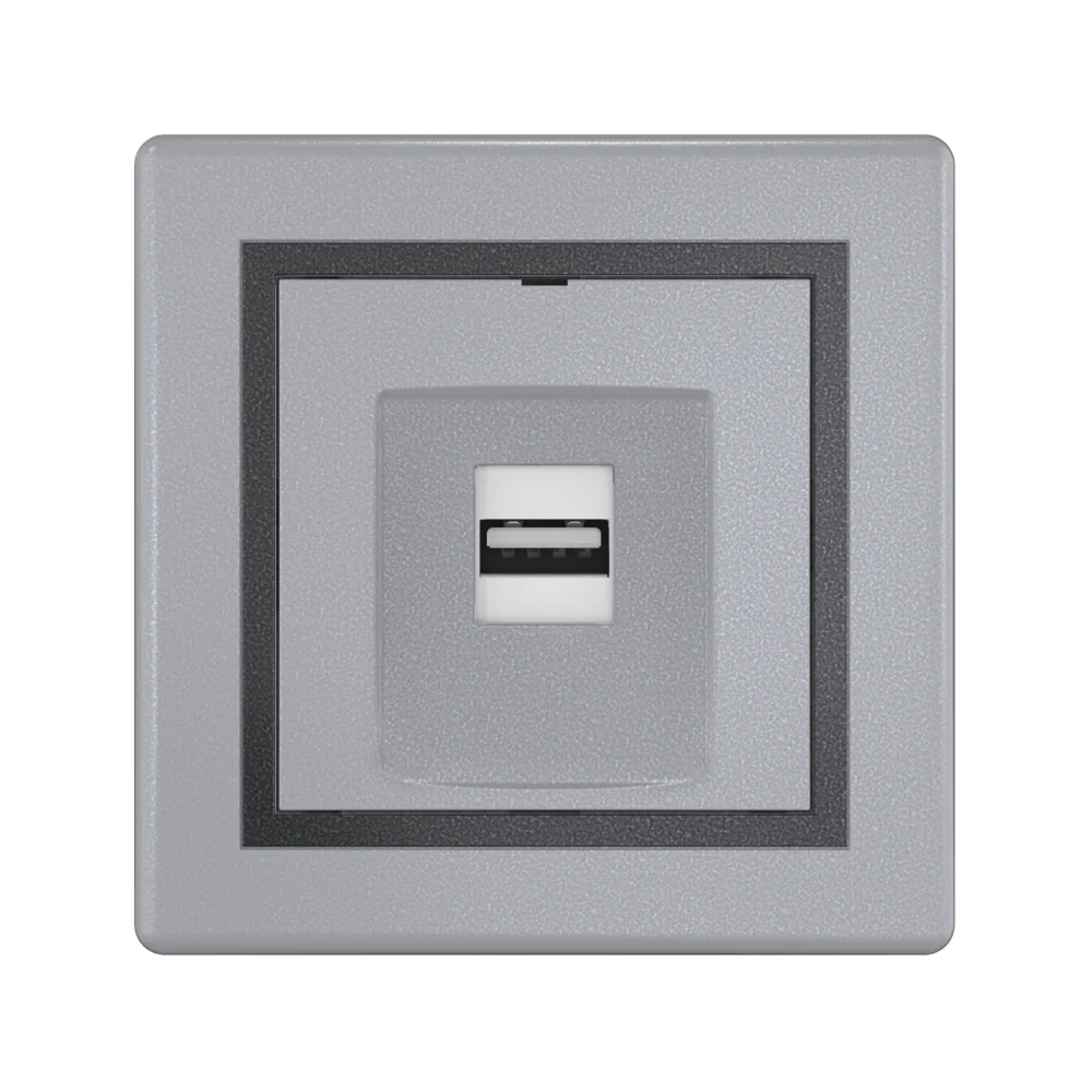Розетка скрытой установки CADUCEUS ALING PRESTIGE с модулем Keystone USB 2.0 тип А-А, 250В~ - миниатюра 6