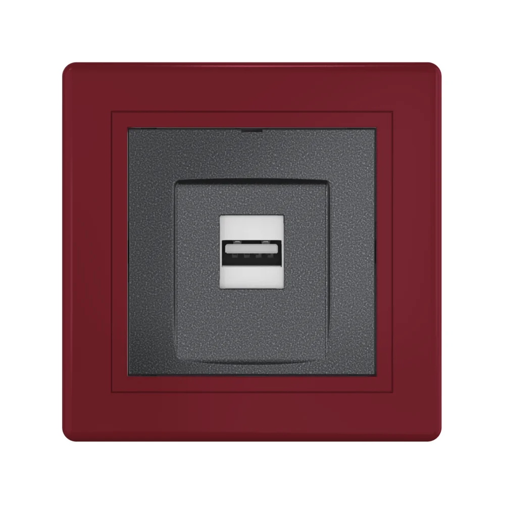 Розетка скрытой установки CADUCEUS ALING PRESTIGE с модулем Keystone USB 2.0 тип А-А, 250В~ - миниатюра 10