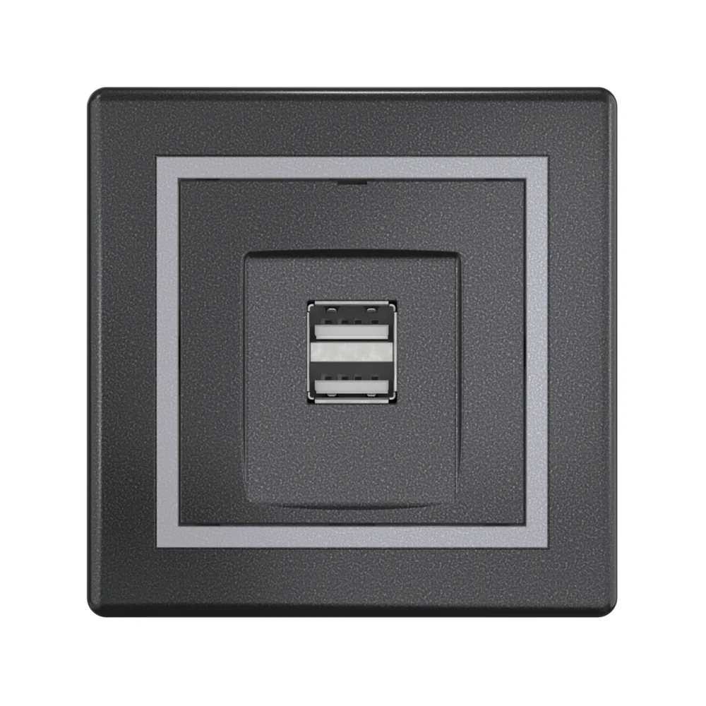 Розетка скрытой установки CADUCEUS ALING PRESTIGE двойная, USB, тип А, для зарядки устройств, 2,1А - миниатюра 6