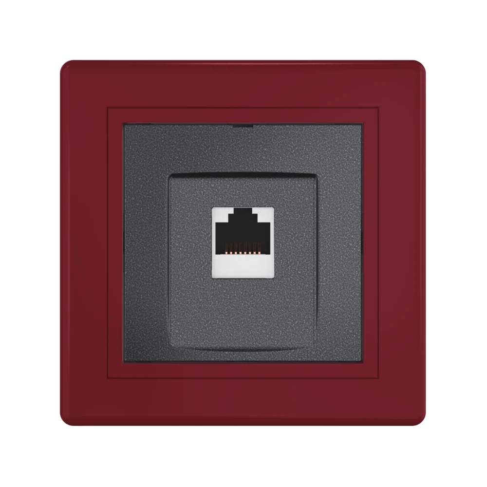 Розетка скрытой установки CADUCEUS ALING PRESTIGE компьютерная с модулем Keystone RJ45 8P8C, cat.6A - миниатюра 10