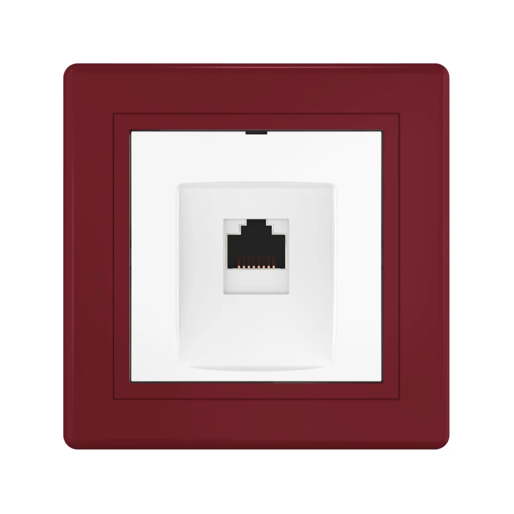 Розетка скрытой установки CADUCEUS ALING PRESTIGE компьютерная с модулем Keystone RJ45 8P8C cat.6 - миниатюра 9