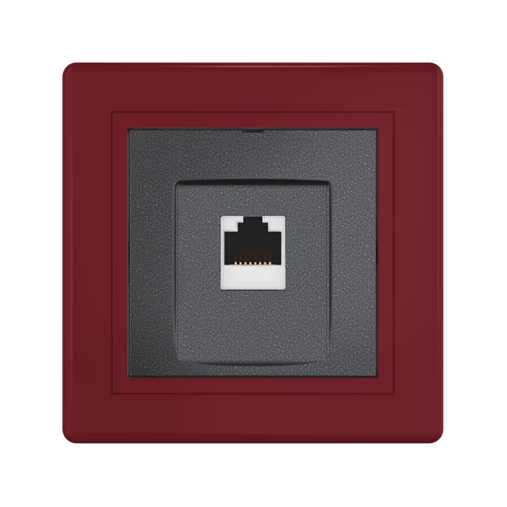Розетка скрытой установки CADUCEUS ALING PRESTIGE компьютерная с модулем Keystone RJ45 8P8C cat.6 - миниатюра 10