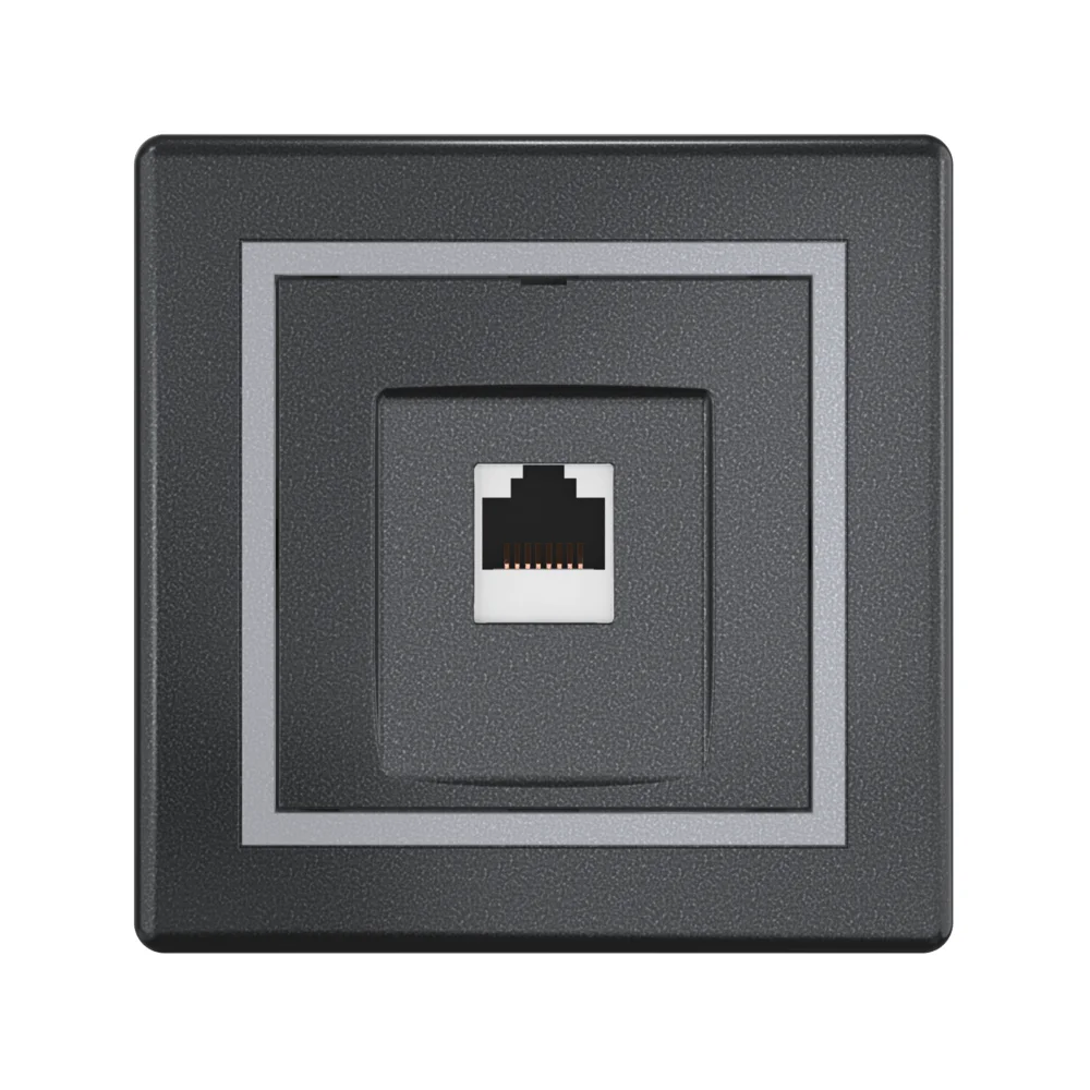 Розетка скрытой установки CADUCEUS ALING PRESTIGE компьютерная с модулем Keystone RJ45 8P8C, cat.6 - миниатюра 5