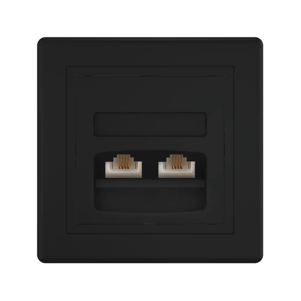 Розетка скрытой установки CADUCEUS ALING PRESTIGE с модулями Keystone 2хRJ12 6P4C - миниатюра 7