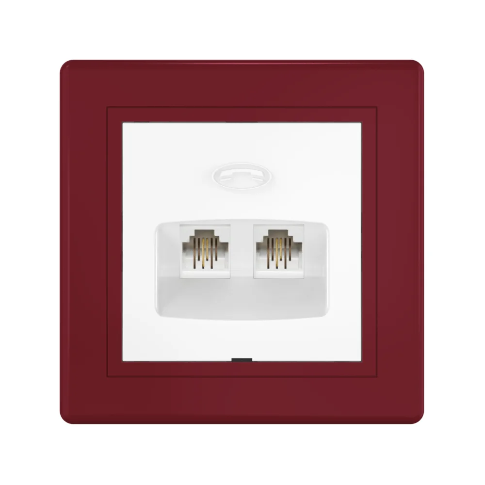 Розетка скрытой установки CADUCEUS ALING PRESTIGE, 2хRJ12 6P2C, двойная, телефонная - миниатюра 7