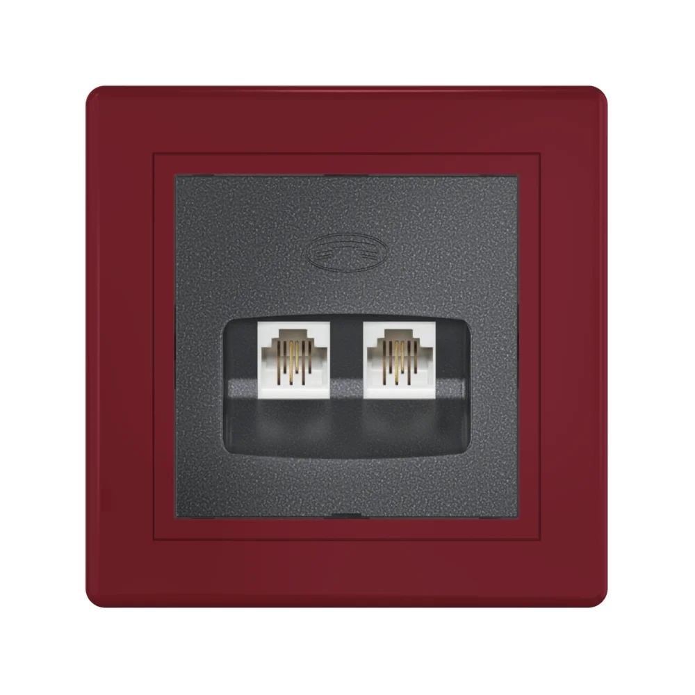 Розетка скрытой установки CADUCEUS ALING PRESTIGE, 2хRJ12 6P2C, двойная, телефонная - миниатюра 8