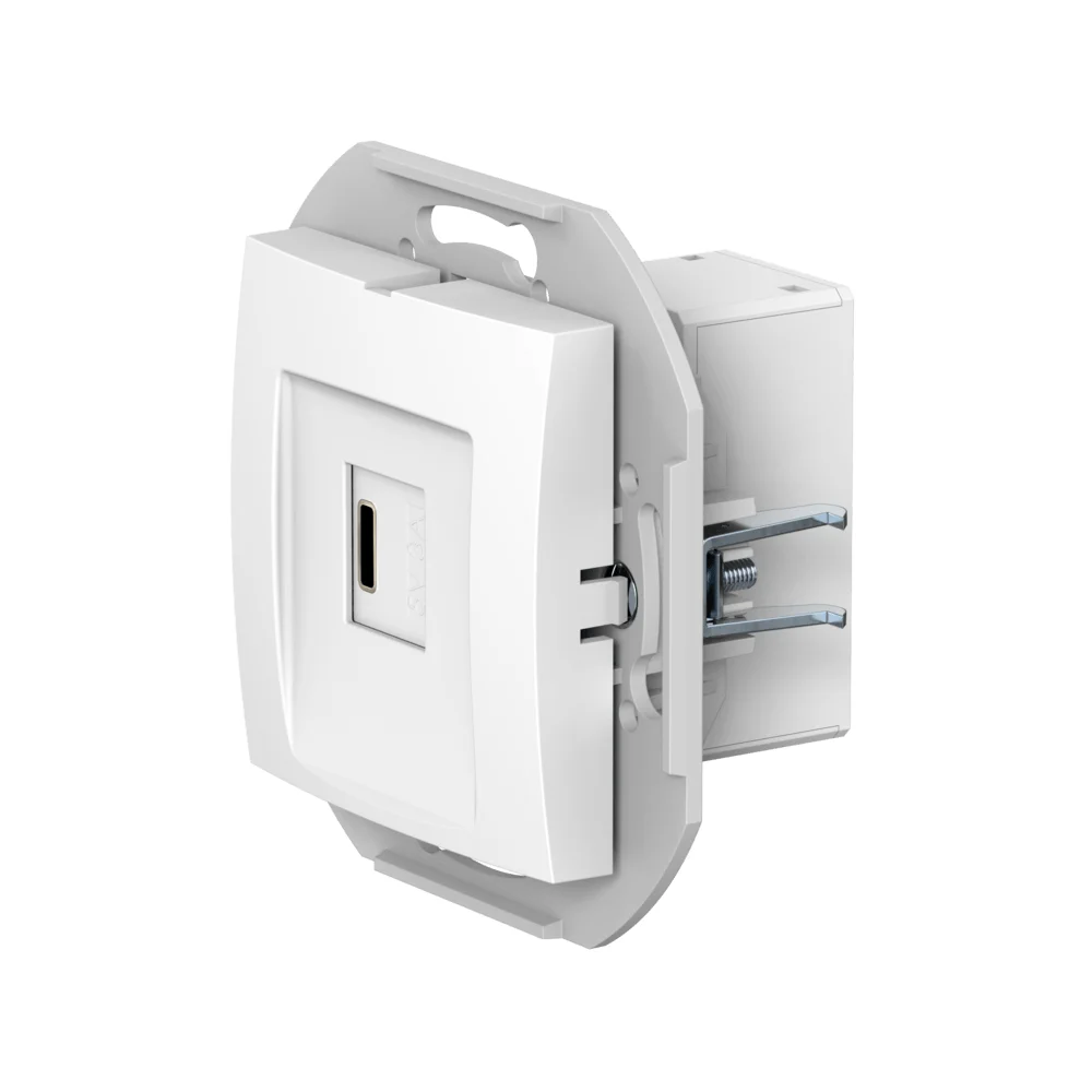 Розетка скрытой установки CADUCEUS ALING PRESTIGE USB, тип С, для зарядки, 1-го устройства, 3А - изображение 1