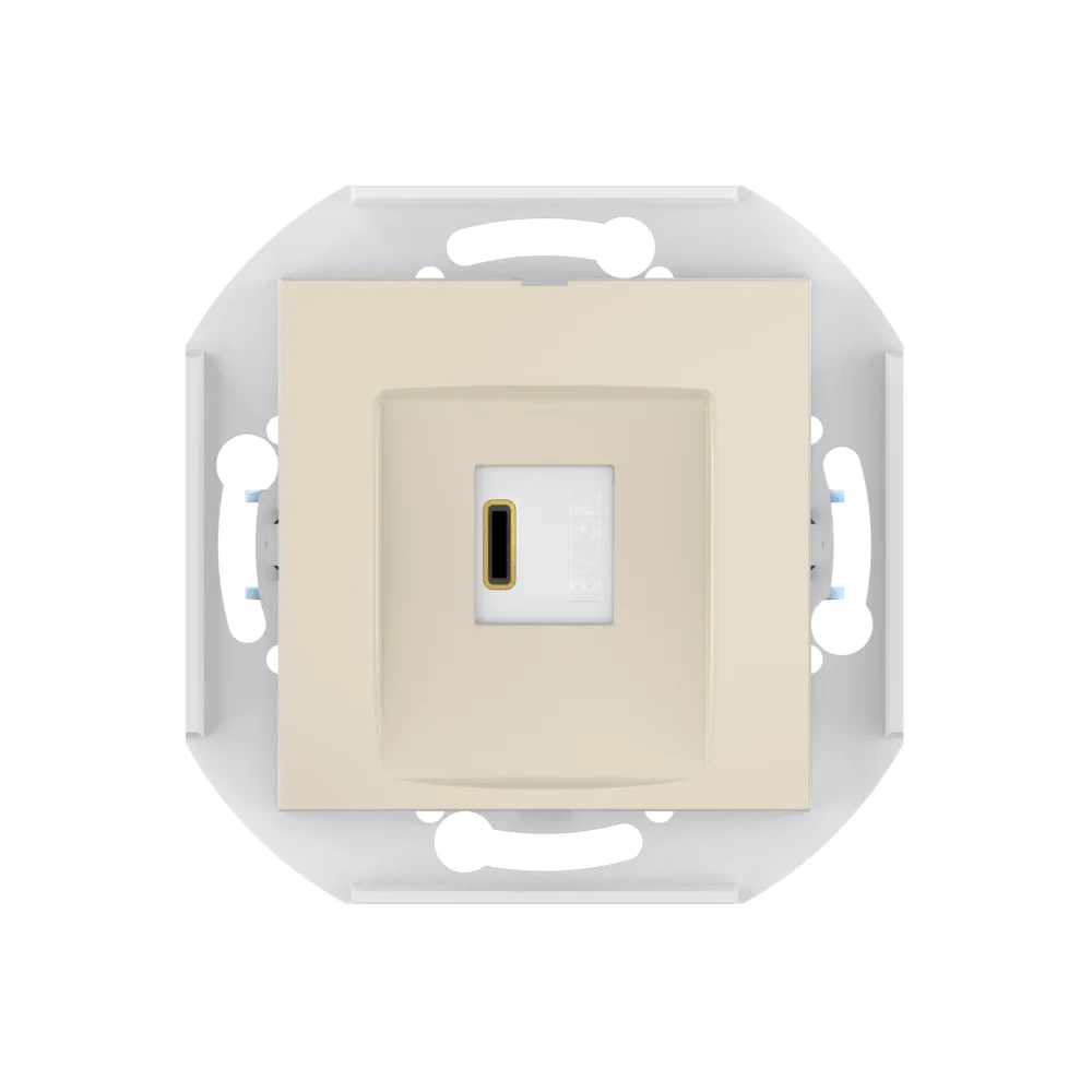 Розетка скрытой установки CADUCEUS ALING PRESTIGE USB, тип С, для зарядки, 1-го устройства, 3А - миниатюра 4