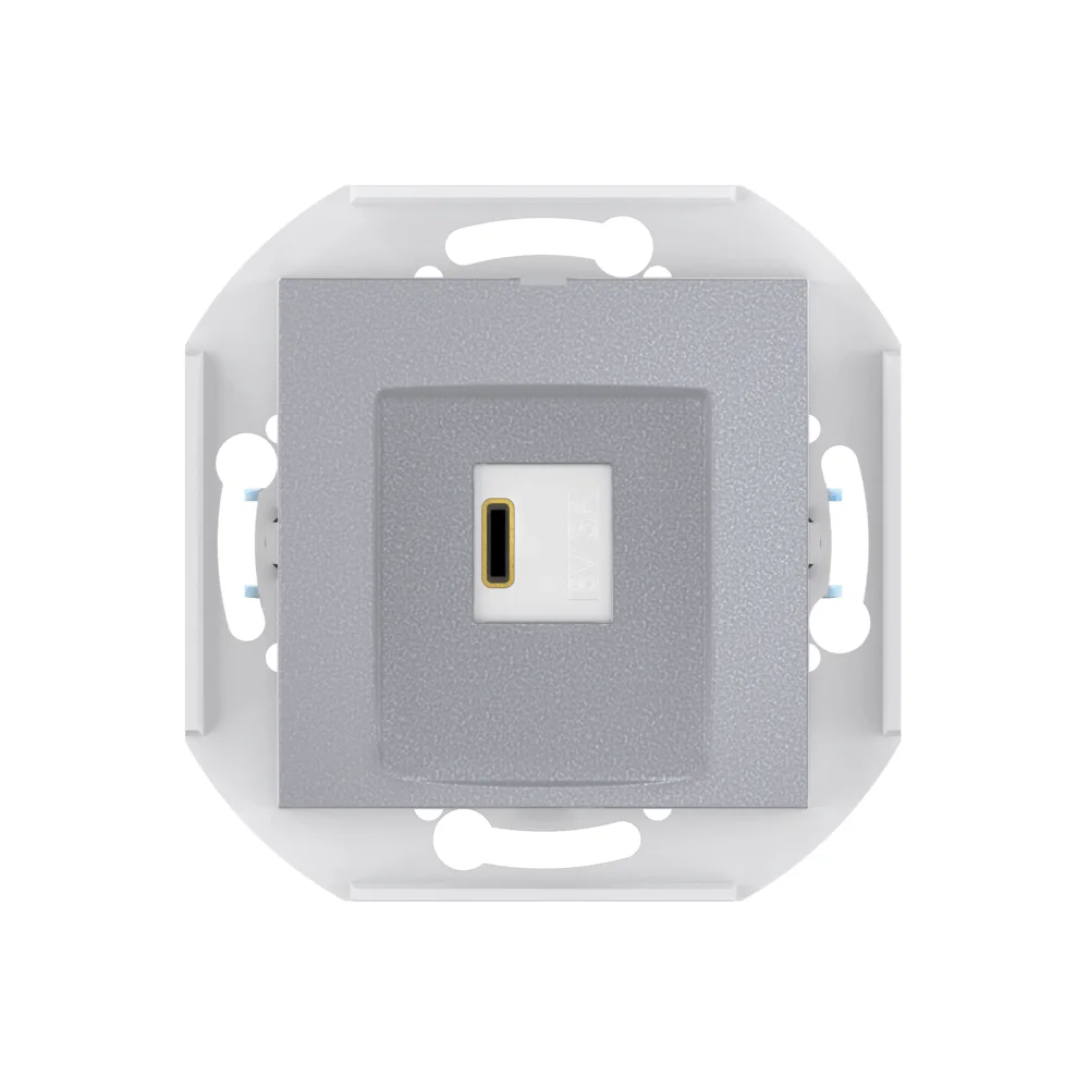 Розетка скрытой установки CADUCEUS ALING PRESTIGE USB, тип С, для зарядки, 1-го устройства, 3А - миниатюра 5