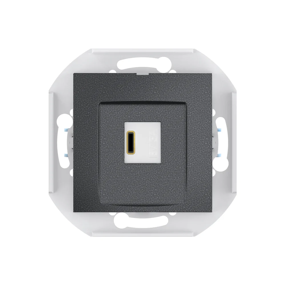 Розетка скрытой установки CADUCEUS ALING PRESTIGE USB, тип С, для зарядки, 1-го устройства, 3А - миниатюра 6