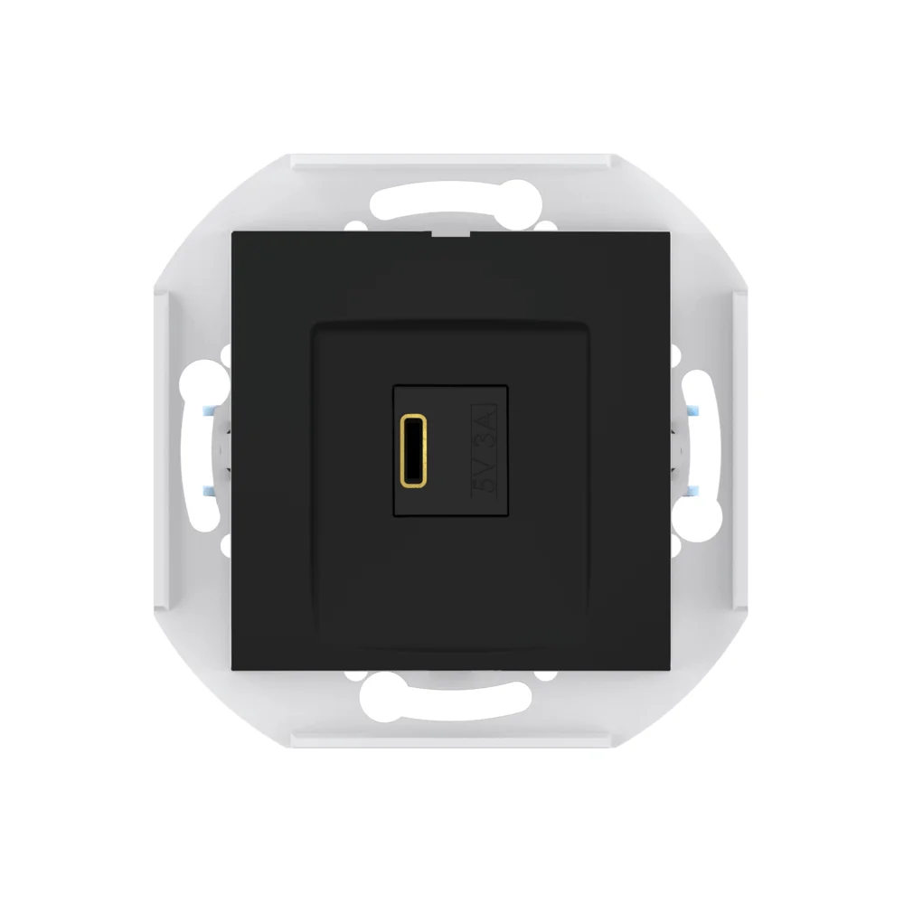 Розетка скрытой установки CADUCEUS ALING PRESTIGE USB, тип С, для зарядки, 1-го устройства, 3А - миниатюра 7