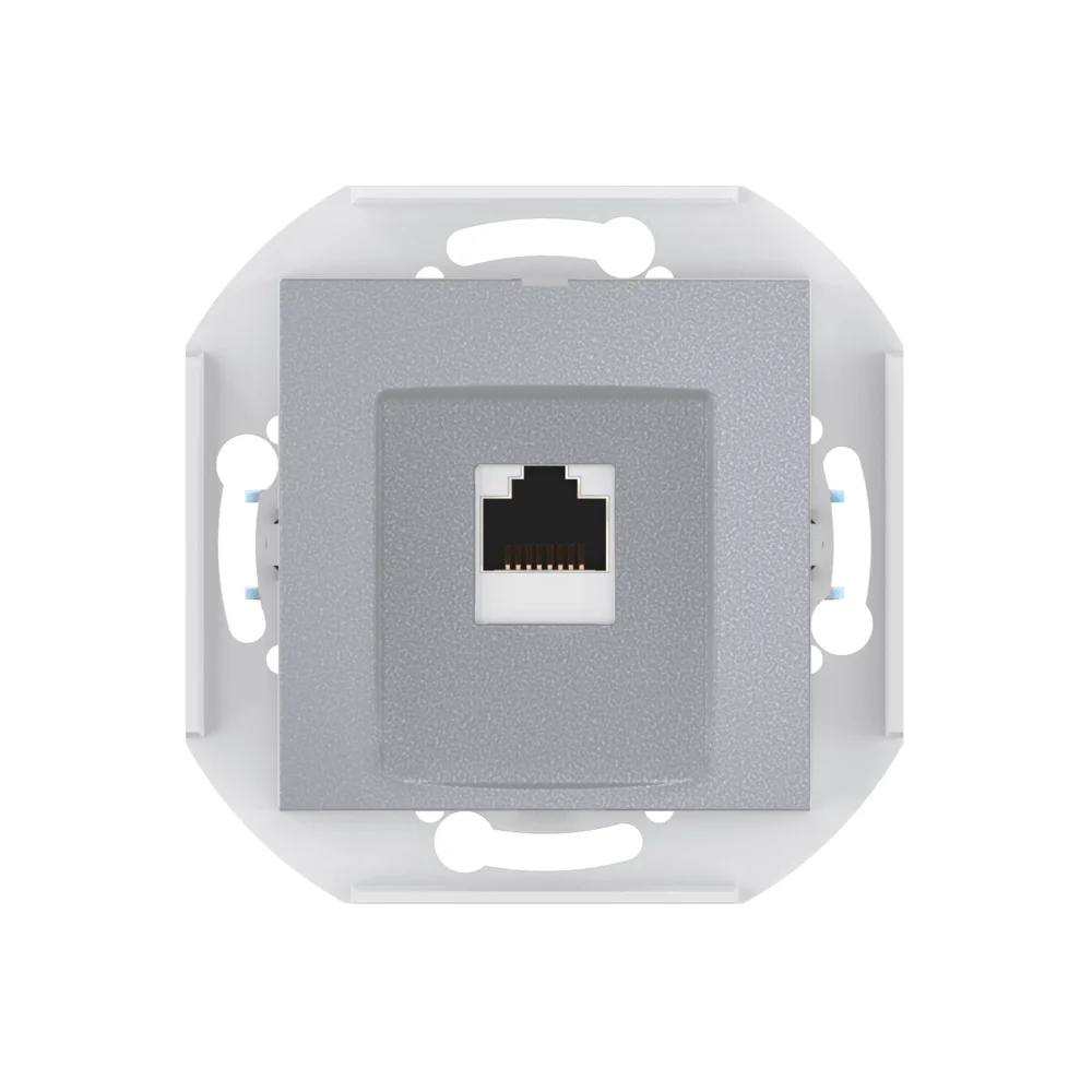 Розетка скрытой установки CADUCEUS ALING PRESTIGE компьютерная с модулем Keystone RJ45 8P8C, cat.6A - миниатюра 5