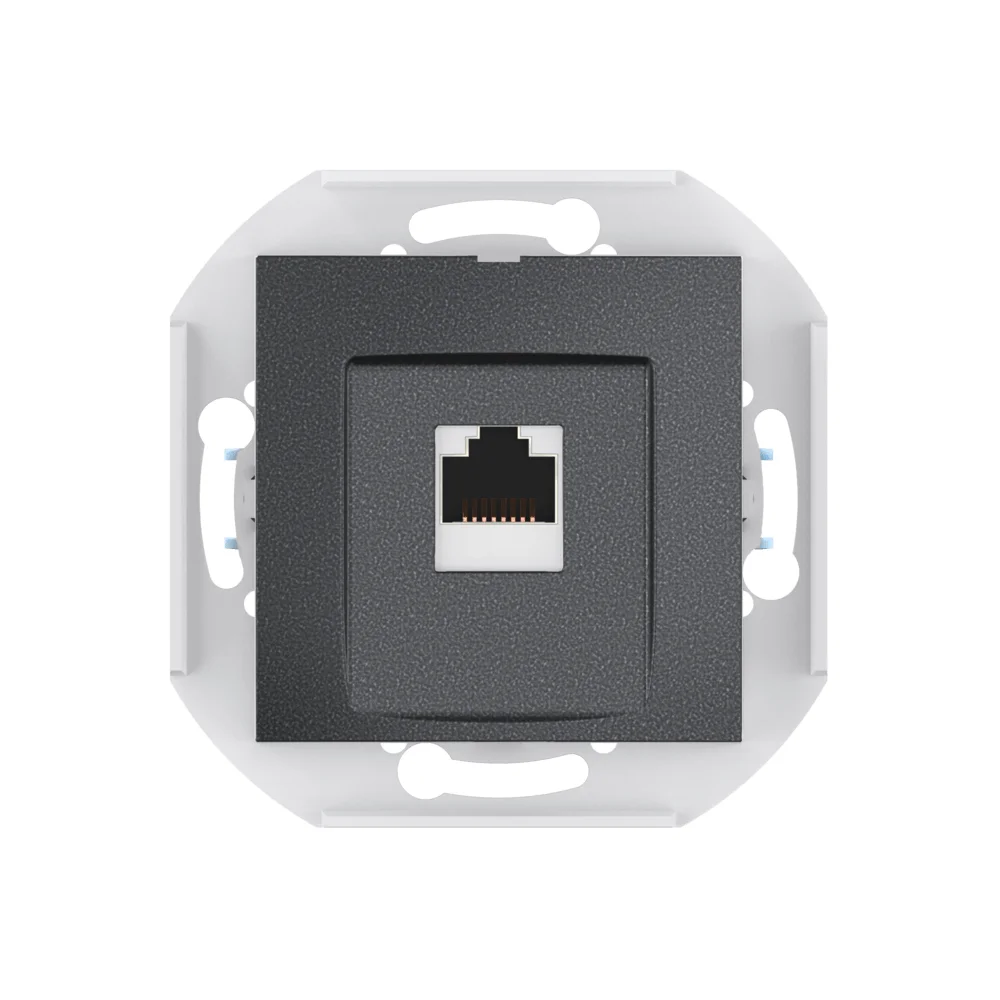 Розетка скрытой установки CADUCEUS ALING PRESTIGE компьютерная с модулем Keystone RJ45 8P8C, cat.6A - миниатюра 6