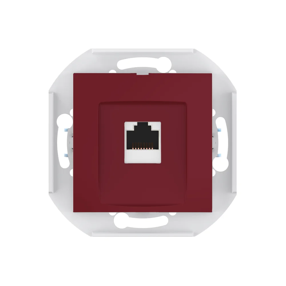 Розетка скрытой установки CADUCEUS ALING PRESTIGE компьютерная с модулем Keystone RJ45 8P8C, cat.6A - миниатюра 8