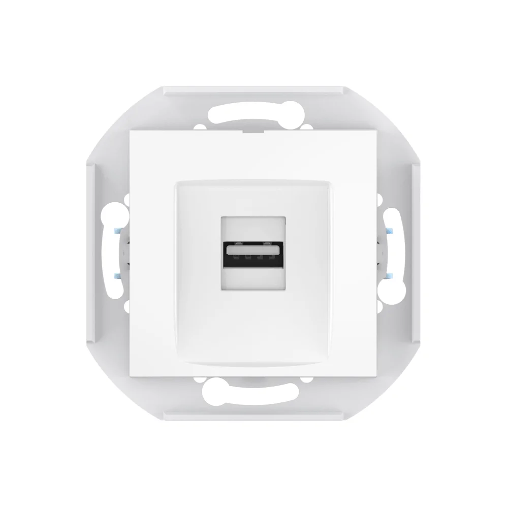 Розетка скрытой установки CADUCEUS ALING PRESTIGE с модулем Keystone USB 2.0 тип А-А, 250В~ - миниатюра 2