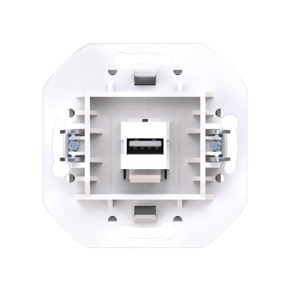 Розетка скрытой установки CADUCEUS ALING PRESTIGE с модулем Keystone USB 2.0 тип А-А, 250В~ - миниатюра 3