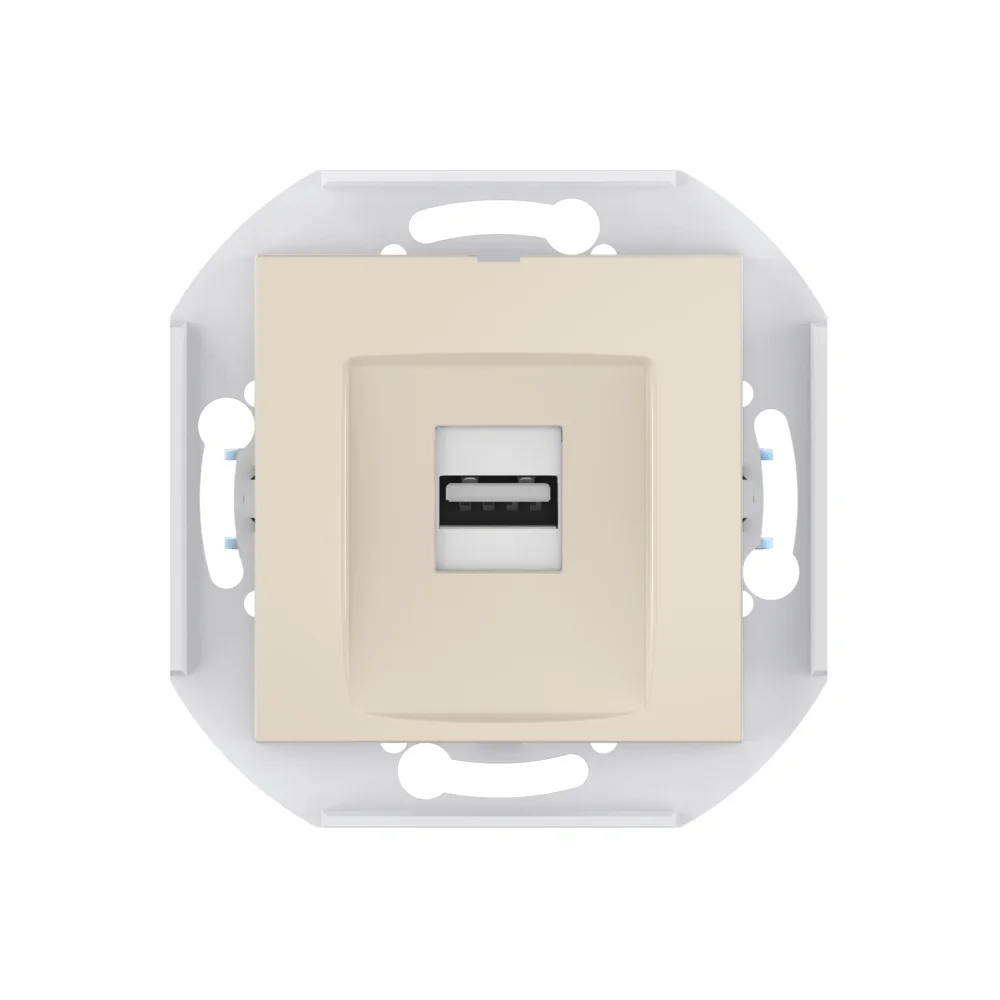 Розетка скрытой установки CADUCEUS ALING PRESTIGE с модулем Keystone USB 2.0 тип А-А, 250В~ - миниатюра 4