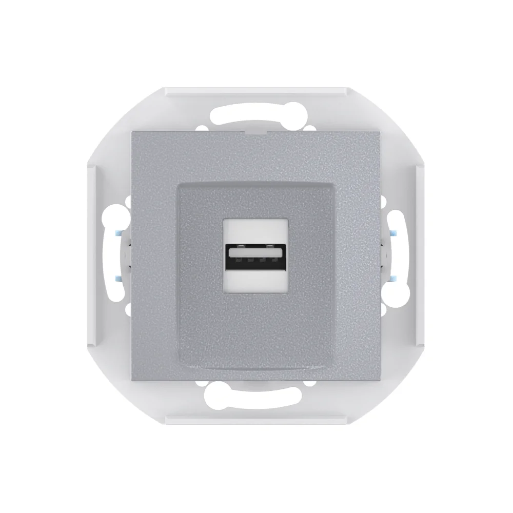 Розетка скрытой установки CADUCEUS ALING PRESTIGE с модулем Keystone USB 2.0 тип А-А, 250В~ - миниатюра 5