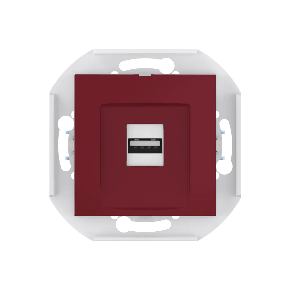 Розетка скрытой установки CADUCEUS ALING PRESTIGE с модулем Keystone USB 2.0 тип А-А, 250В~ - миниатюра 8