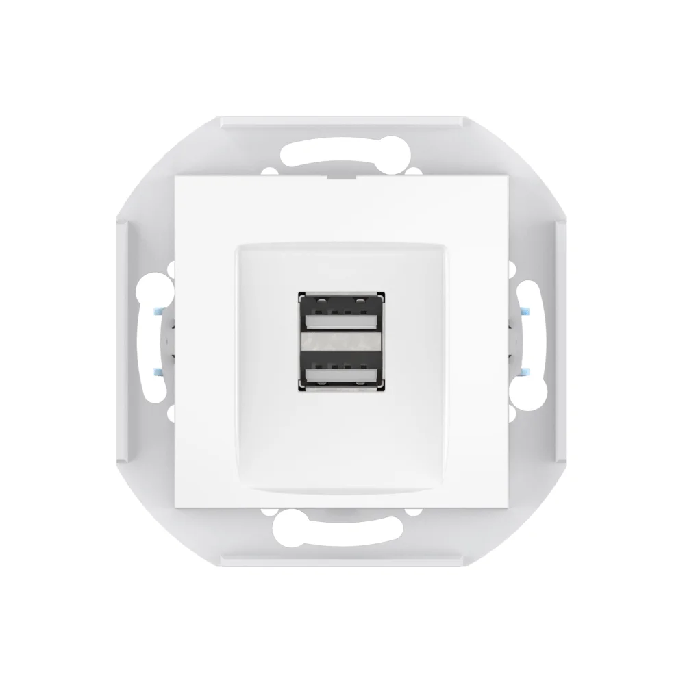 Розетка скрытой установки CADUCEUS ALING PRESTIGE двойная, USB, тип А, для зарядки устройств, 2,1А - миниатюра 2