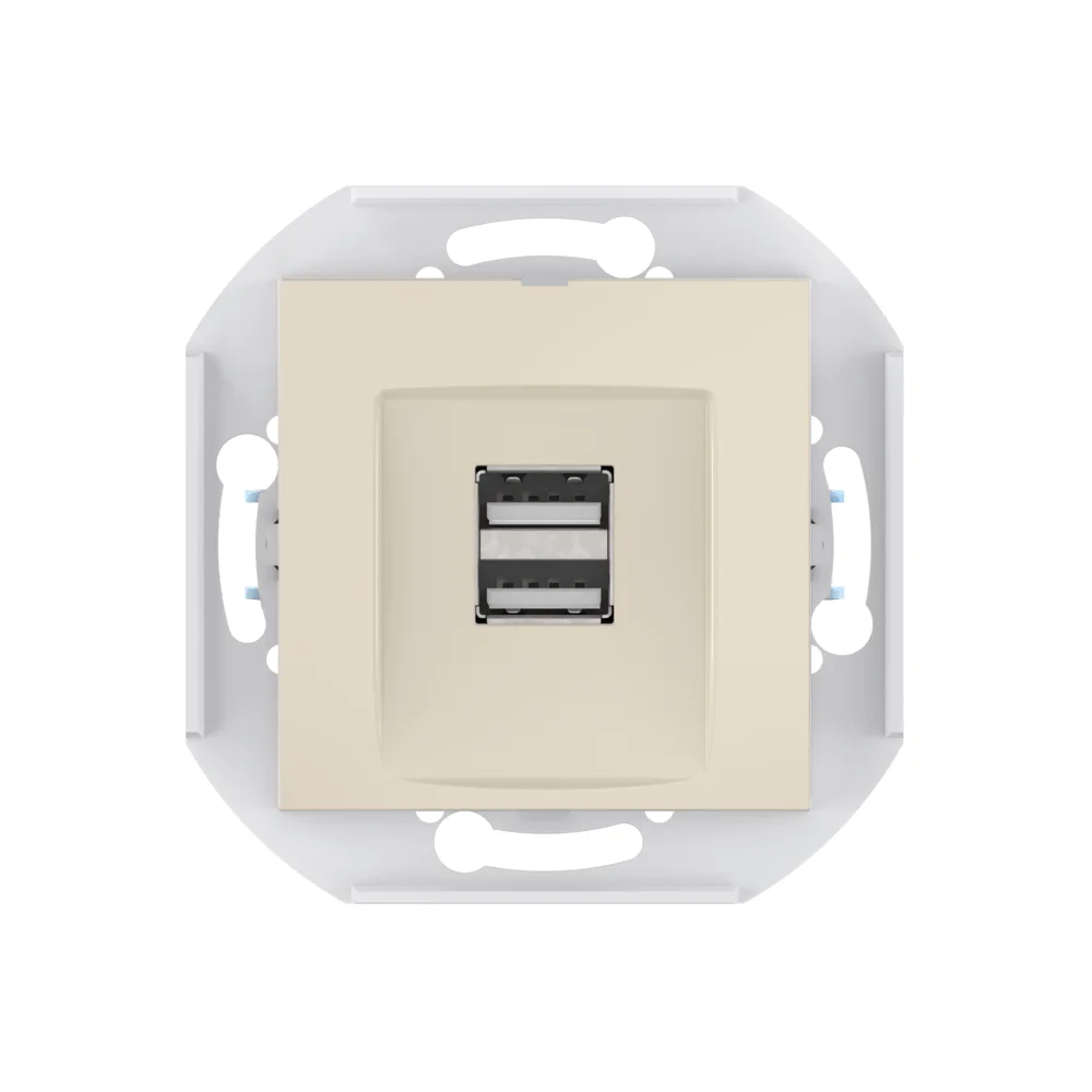 Розетка скрытой установки CADUCEUS ALING PRESTIGE двойная, USB, тип А, для зарядки устройств, 2,1А - миниатюра 4