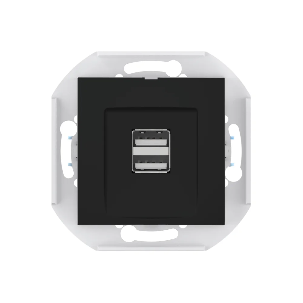 Розетка скрытой установки CADUCEUS ALING PRESTIGE двойная, USB, тип А, для зарядки устройств, 2,1А - миниатюра 6