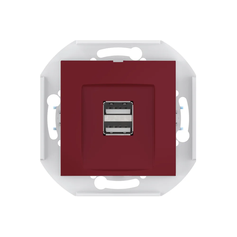 Розетка скрытой установки CADUCEUS ALING PRESTIGE двойная, USB, тип А, для зарядки устройств, 2,1А - миниатюра 8