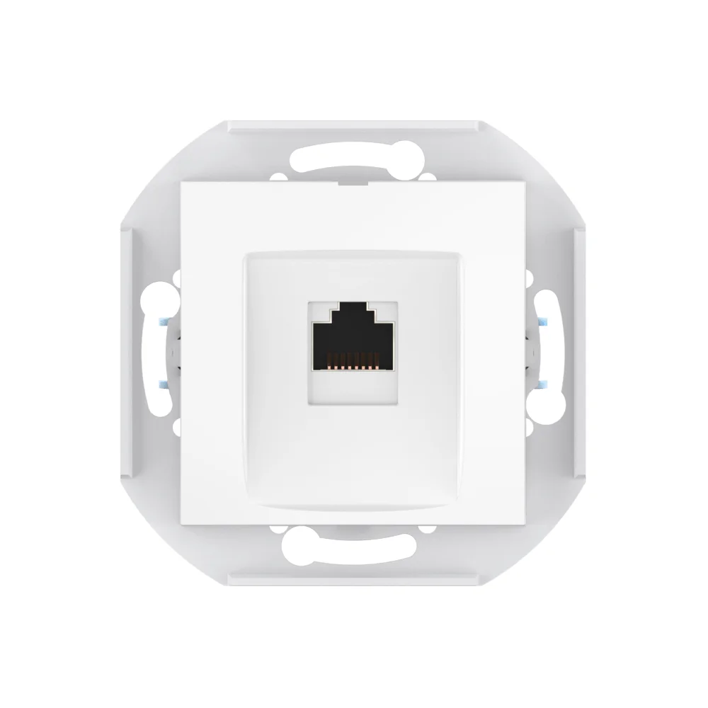 Розетка скрытой установки CADUCEUS ALING PRESTIGE компьютерная с модулем Keystone RJ45 8P8C, cat.6 - миниатюра 2