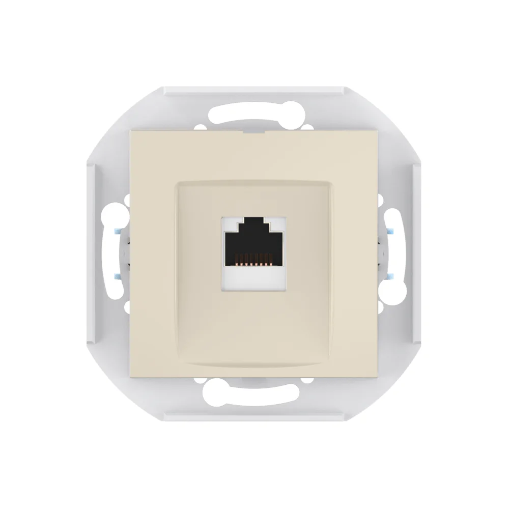 Розетка скрытой установки CADUCEUS ALING PRESTIGE компьютерная с модулем Keystone RJ45 8P8C, cat.6 - миниатюра 4