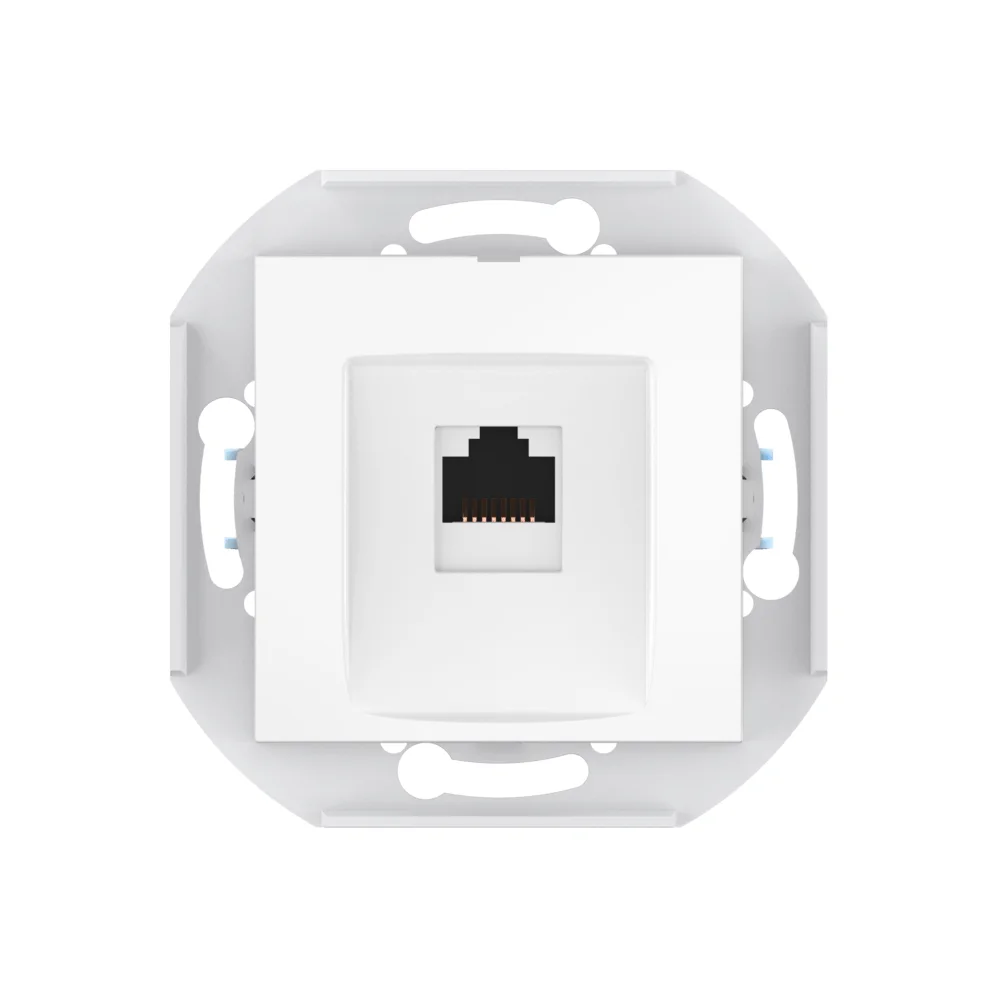 Розетка скрытой установки CADUCEUS ALING PRESTIGE компьютерная с модулем Keystone RJ45 8P8C, cat.6 - миниатюра 2