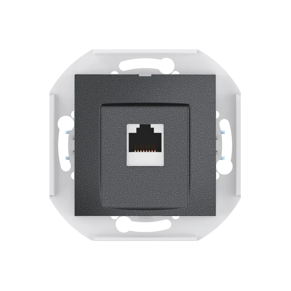 Розетка скрытой установки CADUCEUS ALING PRESTIGE компьютерная с модулем Keystone RJ45 8P8C, cat.6 - миниатюра 5