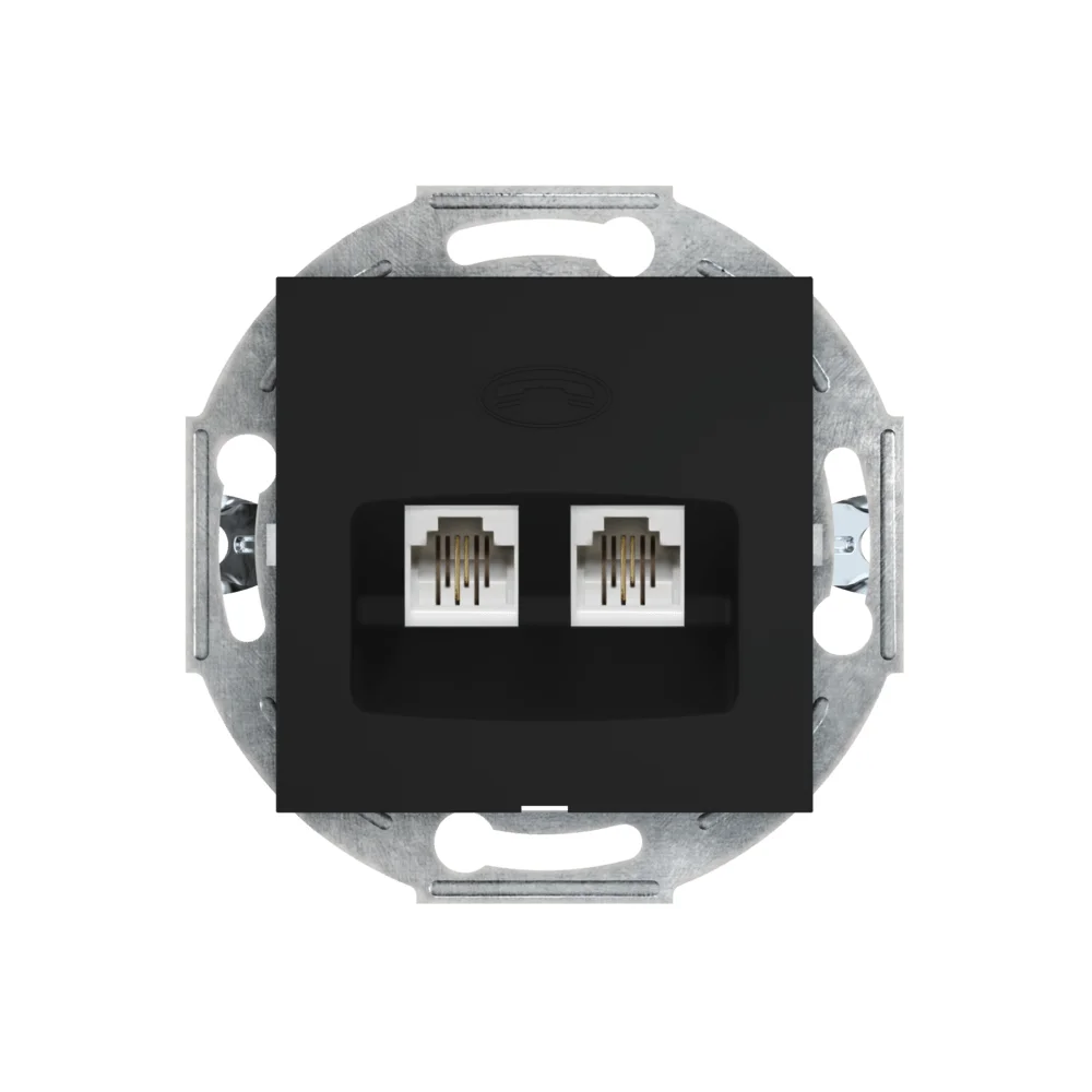 Розетка скрытой установки CADUCEUS ALING PRESTIGE 2хRJ12 6P2C двойная, телефонная, механизм - миниатюра 7