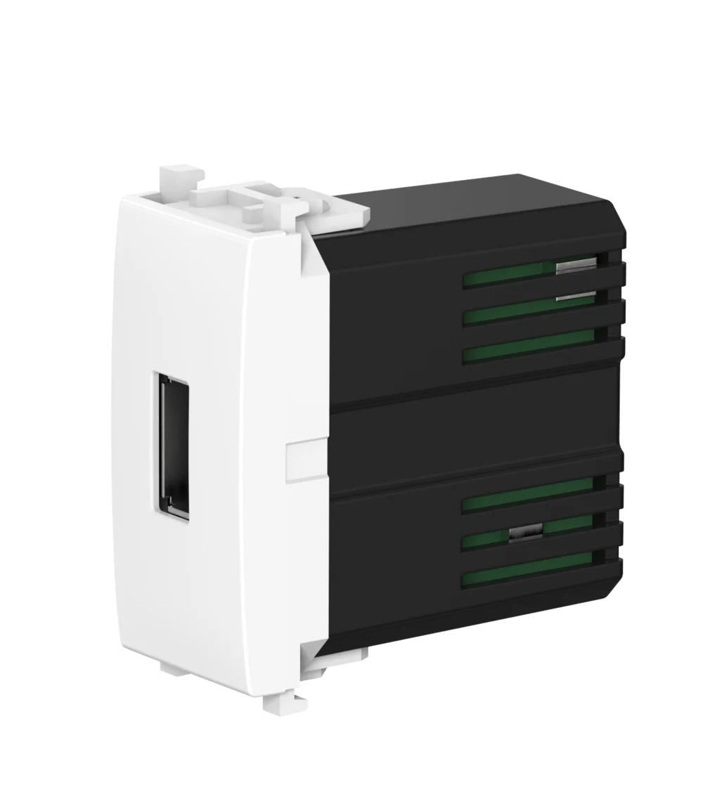Розетка USB 2.0 тип А CADUCEUS ALING EXPERIENCE для скрытой проводки, для зарядки 1-го устройства - изображение 1