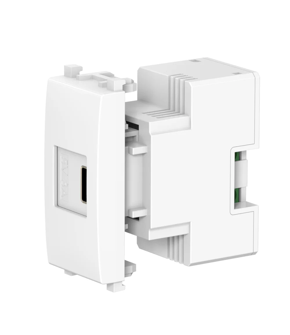 Розетка USB тип C CADUCEUS ALING EXPERIENCE для скрытой проводки, для зарядки 1-го устройства - изображение 1