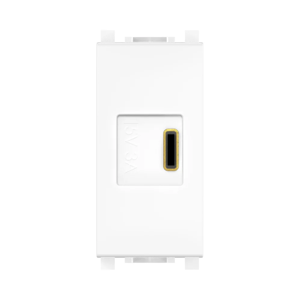 Розетка USB тип C CADUCEUS ALING EXPERIENCE для скрытой проводки, для зарядки 1-го устройства - миниатюра 2
