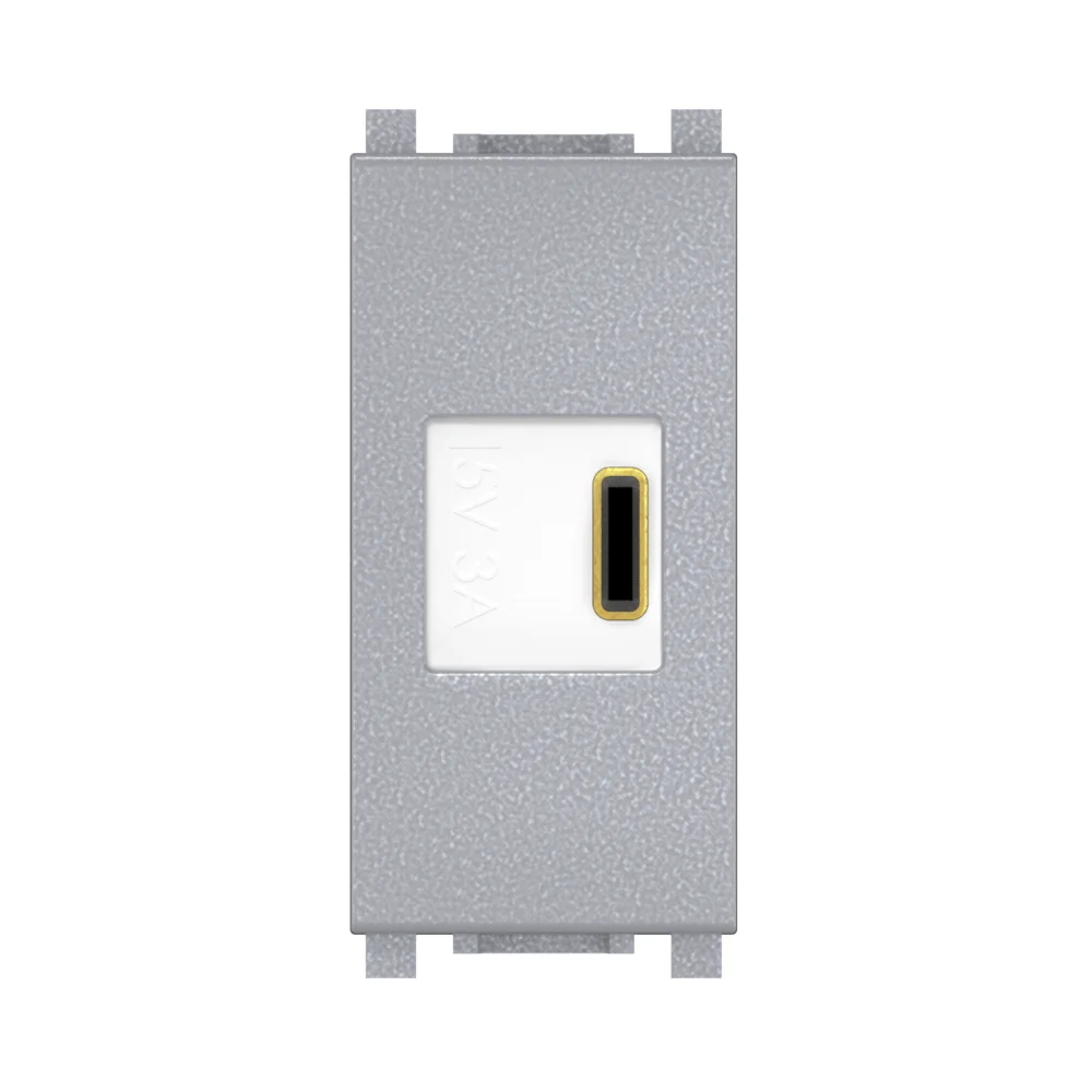 Розетка USB тип C CADUCEUS ALING EXPERIENCE для скрытой проводки, для зарядки 1-го устройства - миниатюра 4