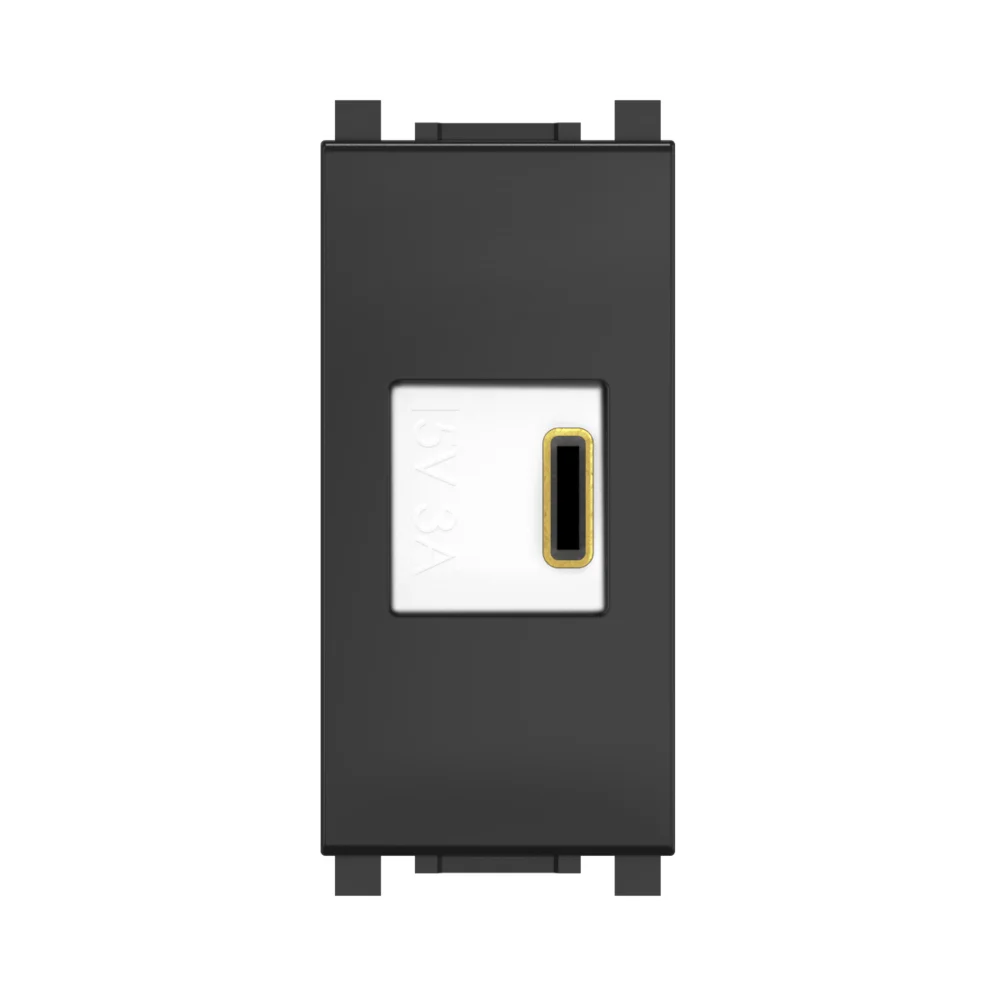 Розетка USB тип C CADUCEUS ALING EXPERIENCE для скрытой проводки, для зарядки 1-го устройства - миниатюра 5