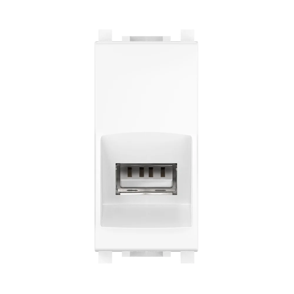 Розетка с модулем Keystone USB 2.0 тип A-A CADUCEUS ALING EXPERIENCE для скрытой проводки - миниатюра 2