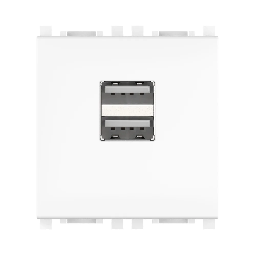 Розетка USB 2.0 тип А CADUCEUS ALING EXPERIENCE для скрытой проводки, для зарядки 2-х устройств - миниатюра 2
