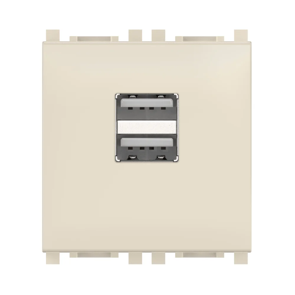 Розетка USB 2.0 тип А CADUCEUS ALING EXPERIENCE для скрытой проводки, для зарядки 2-х устройств - миниатюра 3