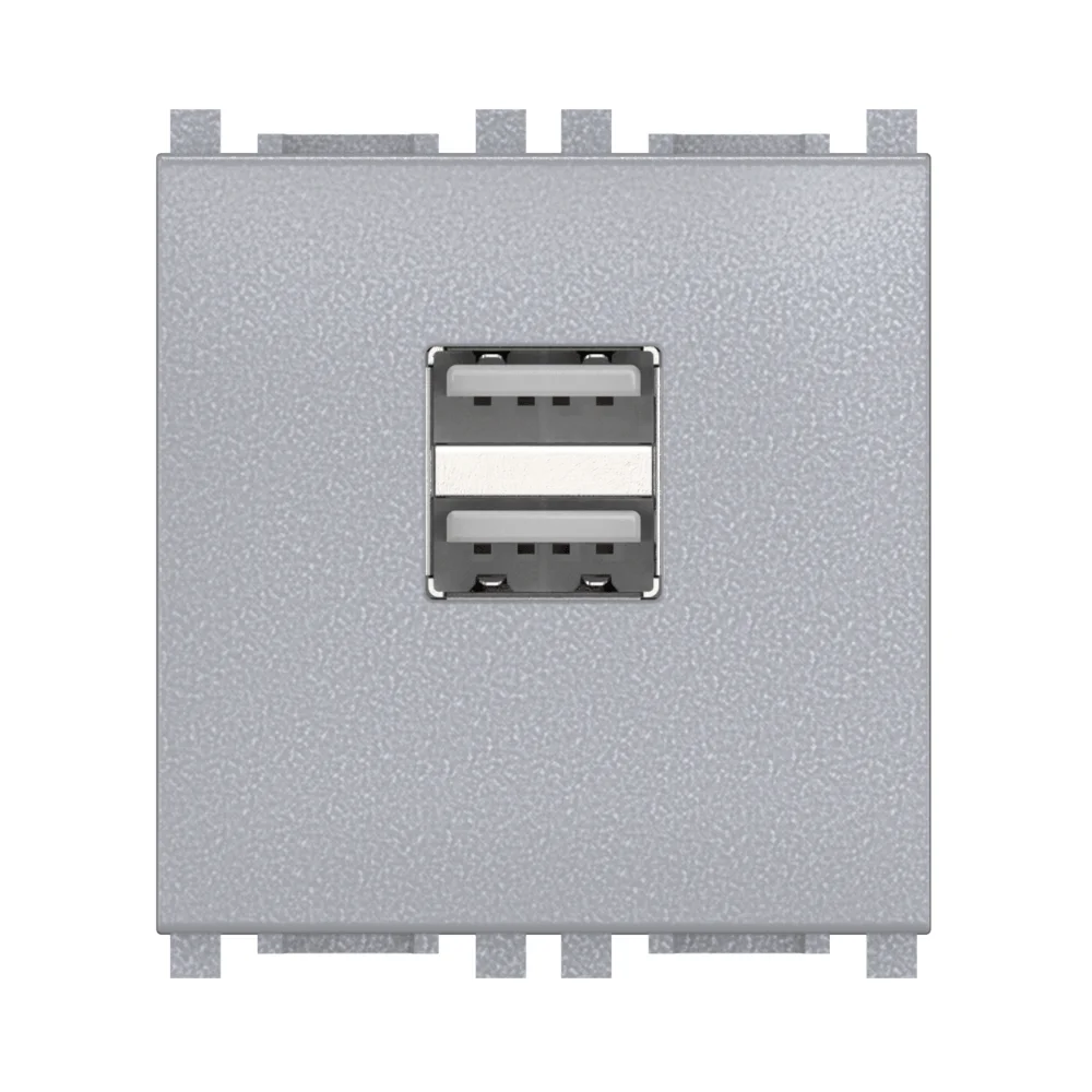 Розетка USB 2.0 тип А CADUCEUS ALING EXPERIENCE для скрытой проводки, для зарядки 2-х устройств - миниатюра 4