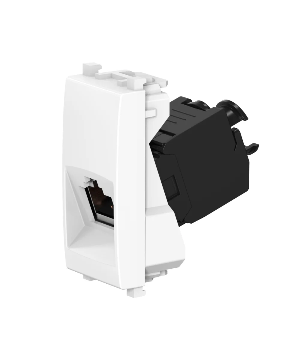 Розетка CADUCEUS ALING EXPERIENCE компьютерная, с модулем Keystone RJ45 8P8C cat.6, FTP, модульная