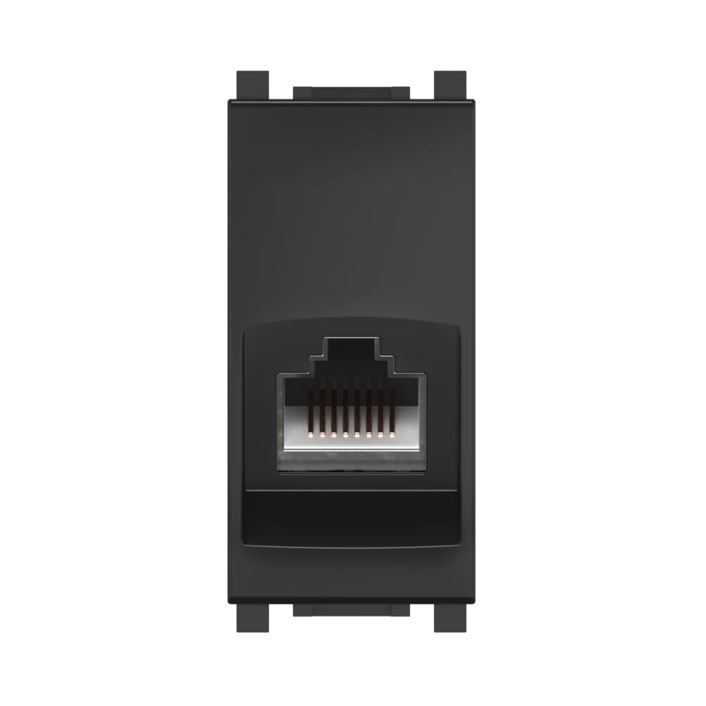 Розетка CADUCEUS ALING EXPERIENCE компьютерная, с модулем Keystone RJ45 8P8C cat.5e, FTP, модульная - миниатюра 4