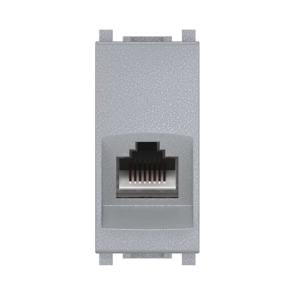 Розетка CADUCEUS ALING EXPERIENCE компьютерная, с модулем Keystone RJ45 8P8C cat.5e, FTP, модульная - миниатюра 5