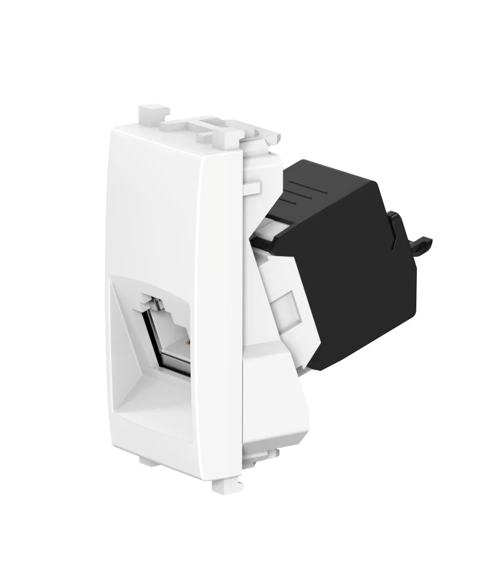 Розетка CADUCEUS ALING EXPERIENCE компьютерная, с модулем Keystone RJ45 8P8C cat.5e, UTP, модульная - изображение 1